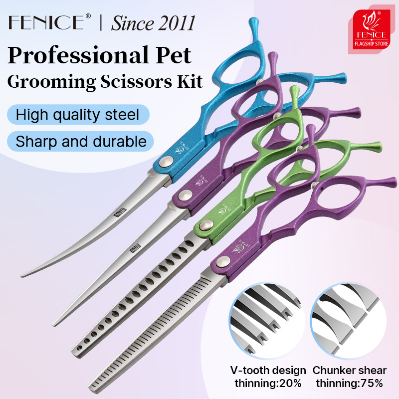 Grooming Scissors - Fenice 6.5 Polegada colorido em linha