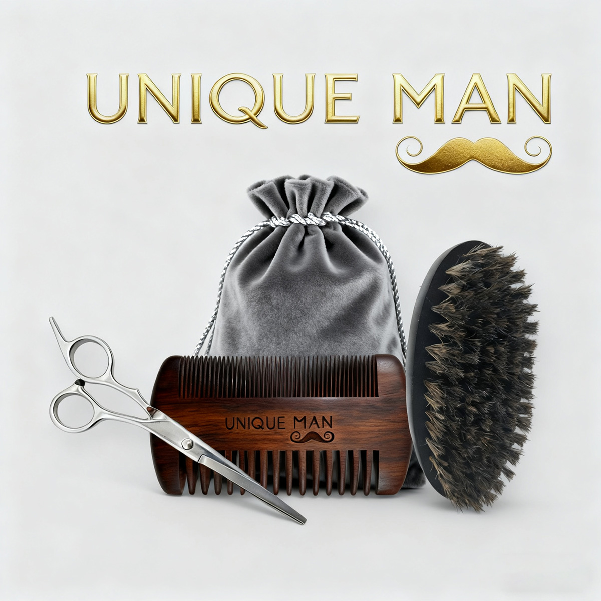 Grooming Kit - Conjunto de barba masculino exclusivo, escova