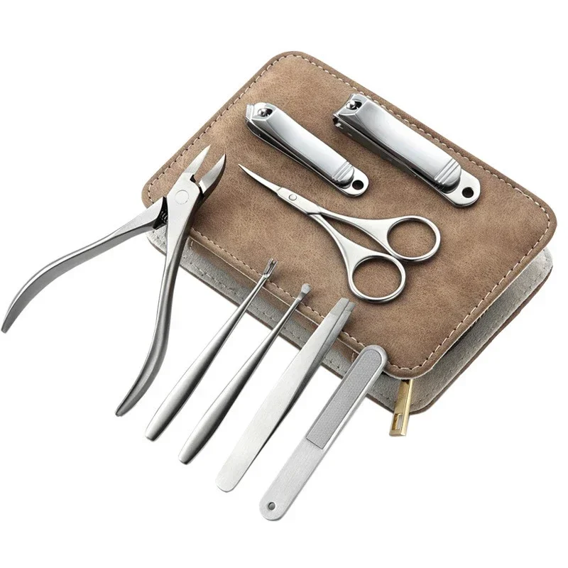 8/12 pçs kit de manicure profi - Mens Grooming Travel Kit avaliação e preço