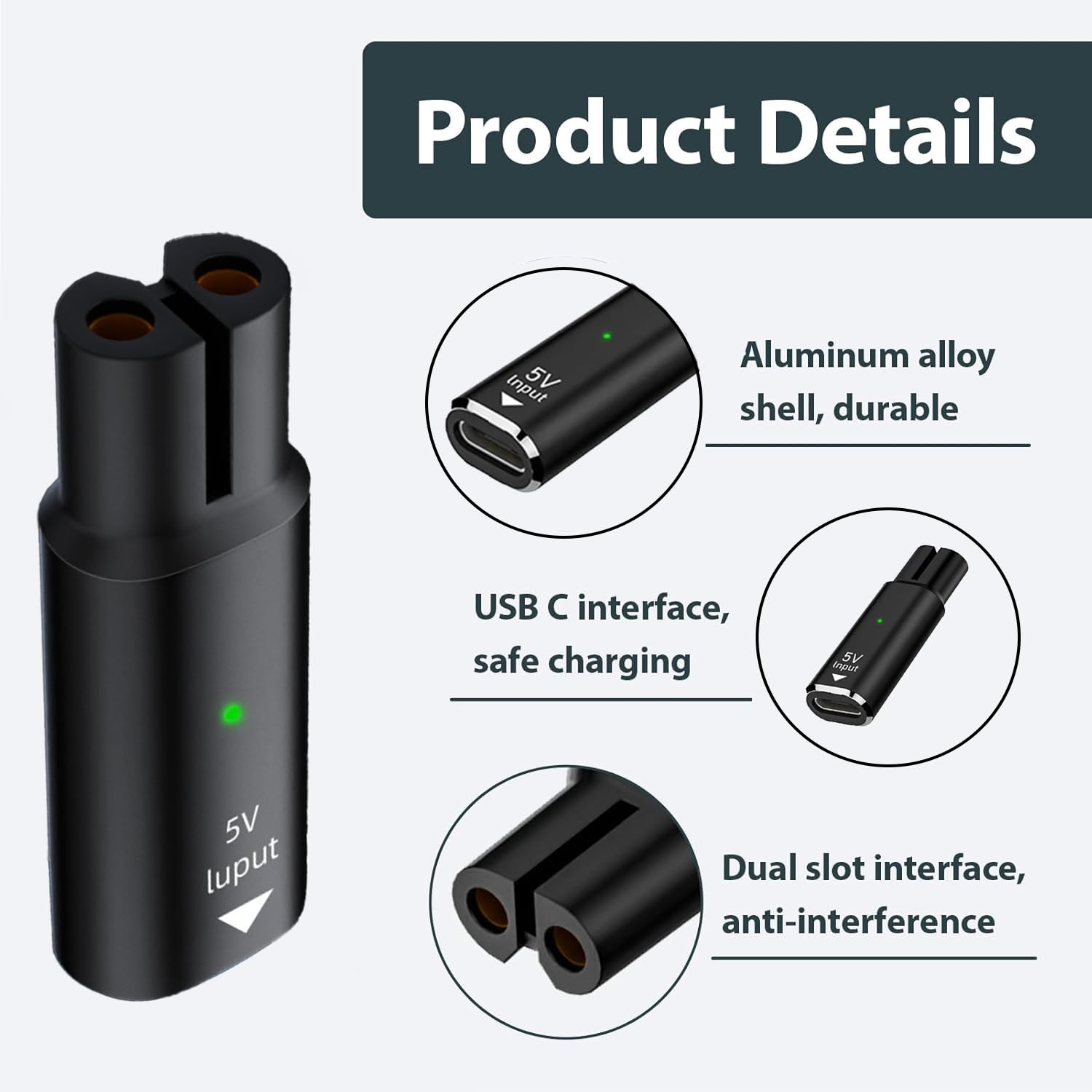 Adaptador de Carregamento USB  - Electric Shaver Rotary avaliação e preço